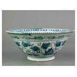 Chinese Ming Era Blue & White Porcelain Bowl