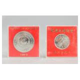 1973 Hong Kong Festival Coins 2pc