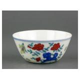 Chinese Ducai Porcelain Chicken Cup Chenghua Mark