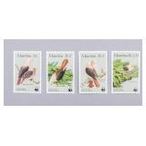 1985 WWF Mauritius Stamps 4pc