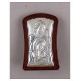 Vintage Italian Silver-plated Holy Desk Plaque