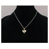 Vintage Gold-plated Heart Pendant Necklace