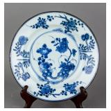 Chinese 18c Blue & White Porcelain Saucer