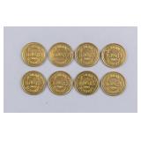 2009 D&B Dave and Buster's Tokens 8pc