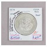 1979 Costa Rica 100 Colones Coin