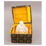 Chinese White Porcelain Carved Buddha w/ Box