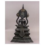 Rare Asian Gilt Bronze Carved Buddha Sculpture