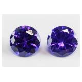 1.39ct Round Cut Purple Gemstones 2pc