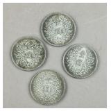 1914-1920 ROC Yuan Shika Fatman Silver Coins 4pc