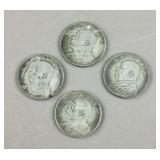1914-1920 ROC Yuan Shika Fatman Silver Coins 4pc