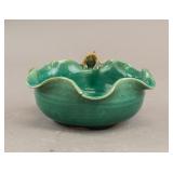 Chinese Green Crackle Porcelain Lobbed Bowl