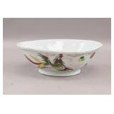 Chinese White Porcelain Dragon and Phoenix Bowl