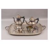 Vintage Victorian Silver-plated Tea Set 5pc