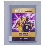 1996 LA Lakers Rookie Kobe Bryant Card