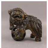 Chinese Wood Carved Foo Dogs