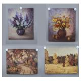 Canadian Oil on Canvas Signed E. Vasarinya 4pc