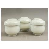 Korean Joseon Dynasty White Porcelain Bowls 3pc