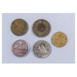 Lot of 5 Assorted Coins