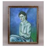 Oil on Board Style of Pablo Picasso Unsigned