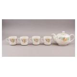 Vintage Japanese Abundance Porcelain Teapot & Cups