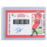 2019 Panini Contenders Justice Hansen Signed Card