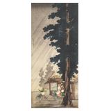 Japanese Woodblock on Paper by Takahashi Shotei
