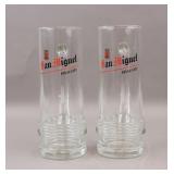 Vintage San Miguel Draught Beer Glass Mugs 2pc