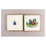 Vintage Schwarzwald Porcelain Trivet Tiles 2pc