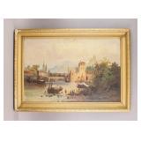 French Oil on Canvas Signed A. S. Murray '1875