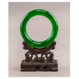 Chinese Dark Green Hardstone Bangle