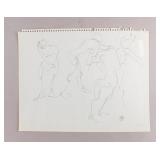 Pencil on Paper Stamped Atelier Gagnon 