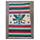 Vintage Handwoven Mexican Serape Blanket