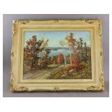 Canadian Oil on Board Signed Otto Planding '1962