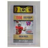 1996 High School Rookie Card Drew Brees LOC