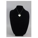 Vintage Silver-plated Heart-shaped Necklace