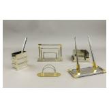 Vintage Silver-plated & Gilt Stationary Set