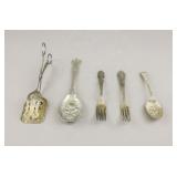 Vintage Italian Silver-plated Serving Utensils 5pc