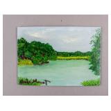 France Oil on Board Signed Claude Monet