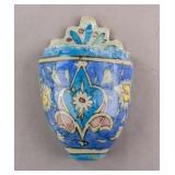 Vintage Glazed Pottery Wall Vase