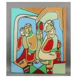 Canadian Oil on Canvas Attr. Daphne Odjig
