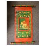 Indian Hand-painted Leather Scroll