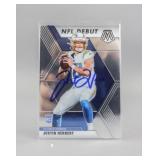 Justin Herbert NFL Debut Mosaic Rookie Auto Card