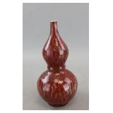 Chinese Flambe Gourd Vase Qianlong mark