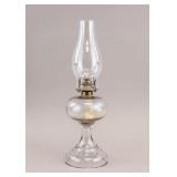 1875 European Vintage Glass Oil Table Lamp
