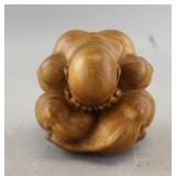 Japanese Wooden Seated Buddha Figure