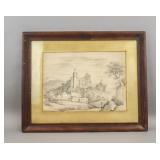 Rare Old Pencil on Paper Attr. Francis Nicholson