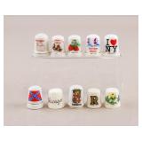 American Porcelain Sewing Thimbles 20pc