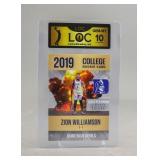 2019 College Rookie Card  Zion Williamson LOC 10