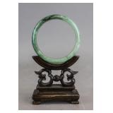 Chinese Green Variation Jade Bangle