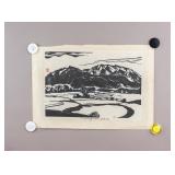 Japanese Woodblock on Paper Signed T. Hasegawa